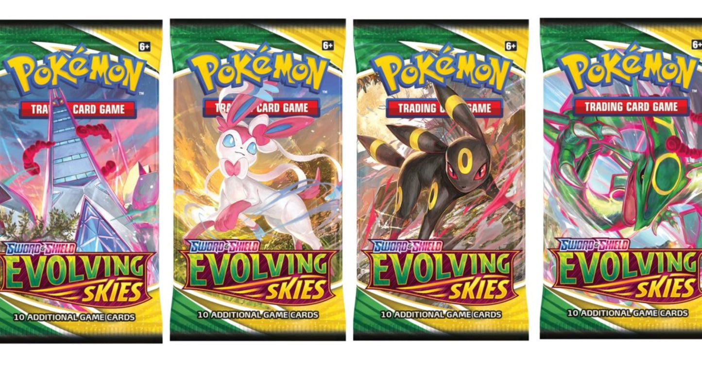 【Con licencia oficial】Juegos de cartas coleccionables de Pokémon SAS7 Evolving Skies Elite Trainer Box Flareon Jolteon Umbreon Leafeon